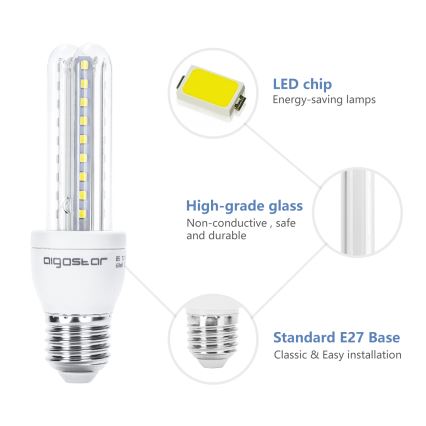 LED-pære B5 E27/8W/230V 6500K - Aigostar