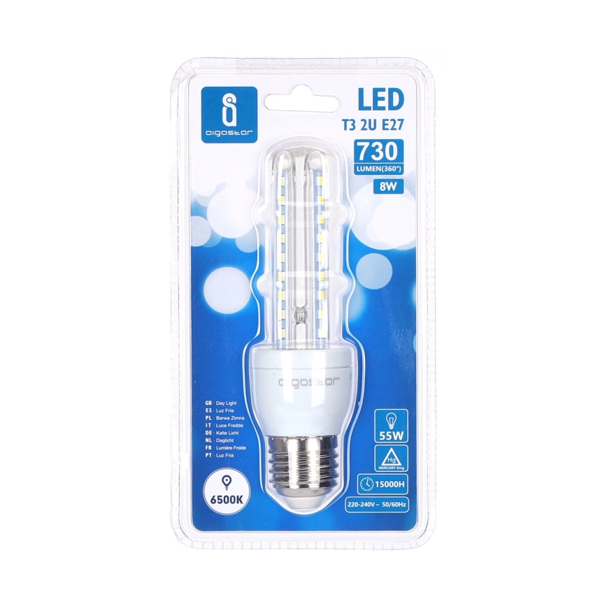 LED-pære B5 E27/8W/230V 6500K - Aigostar