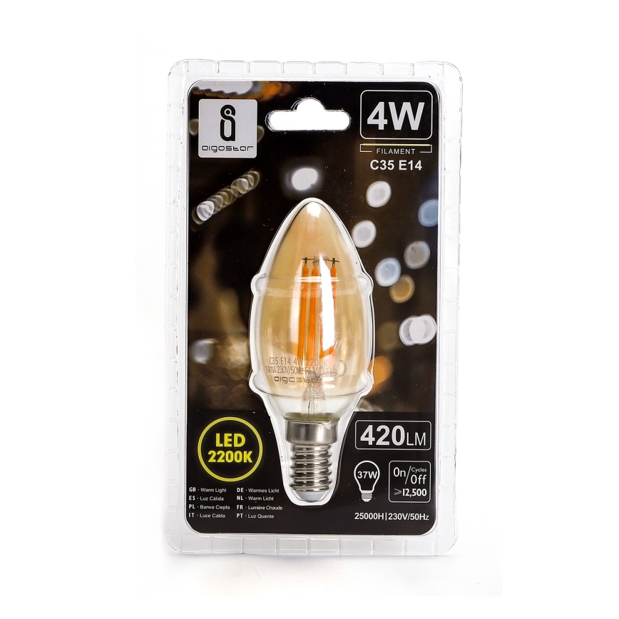 LED-pære C35 E14/4W/230V 2200K - Aigostar