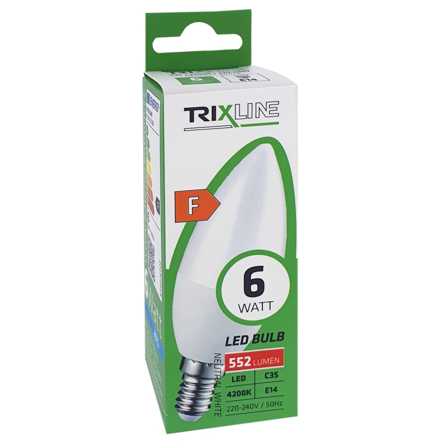 LED-pære C35 E14/6W/230V 4200K