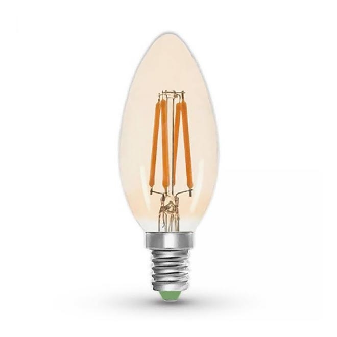 LED-pære CLASIC AMBER C35 E14/5W/230V 2200K -  Brilagi