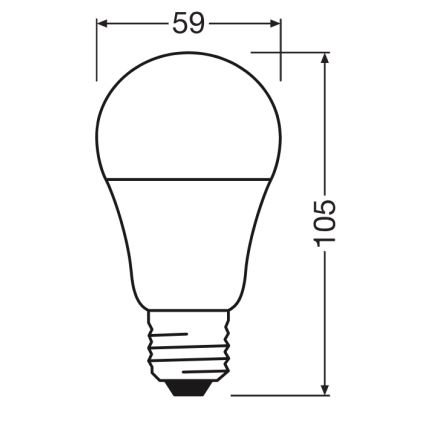 LED-pære CLASSIC A60 E27/8W/230V 4000K - Ledvance