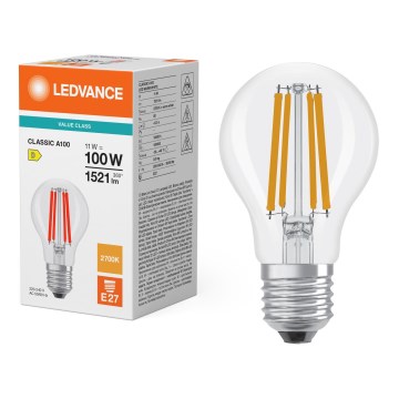 LED-pære CLASSIC FILAMENT A60 E27/11W/230V 2700K - Ledvance