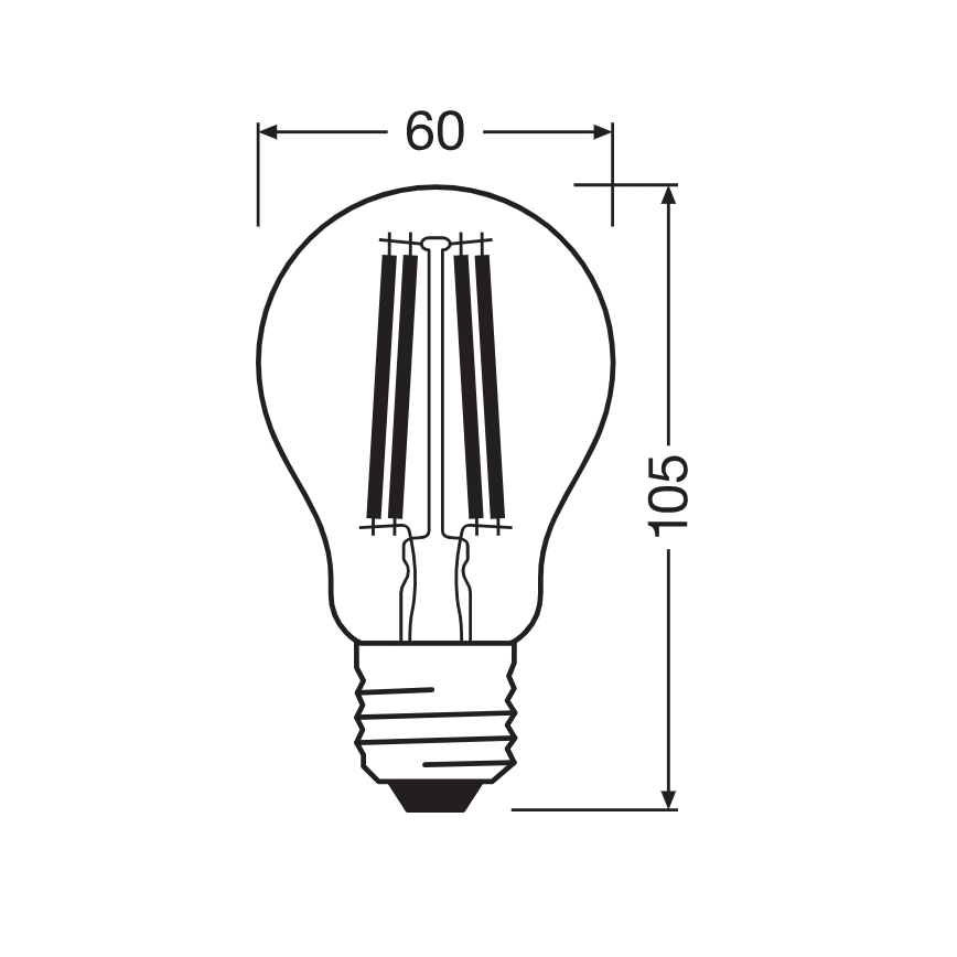 LED-pære CLASSIC FILAMENT A60 E27/11W/230V 2700K - Ledvance