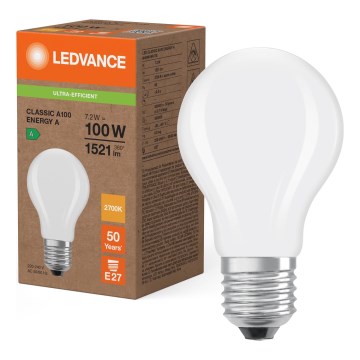 LED-pære CLASSIC FILAMENT A60 E27/7,2W/230V 2700K - Ledvance