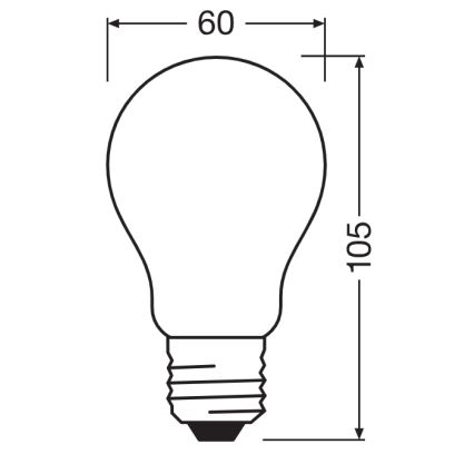 LED-pære CLASSIC FILAMENT A60 E27/7,2W/230V 2700K - Ledvance