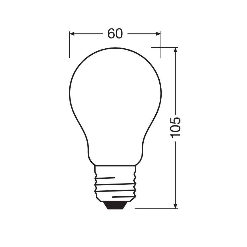 LED-pære CLASSIC FILAMENT A60 E27/7,2W/230V 2700K - Ledvance