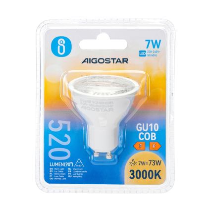 LED-pære COB GU10/7W/230V 3000K - Aigostar