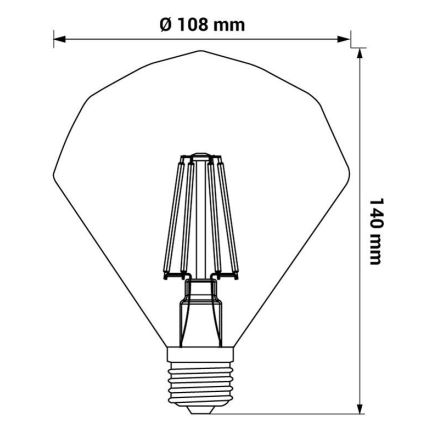 LED-pære CRYSTAL E27/4W/230V 2200K