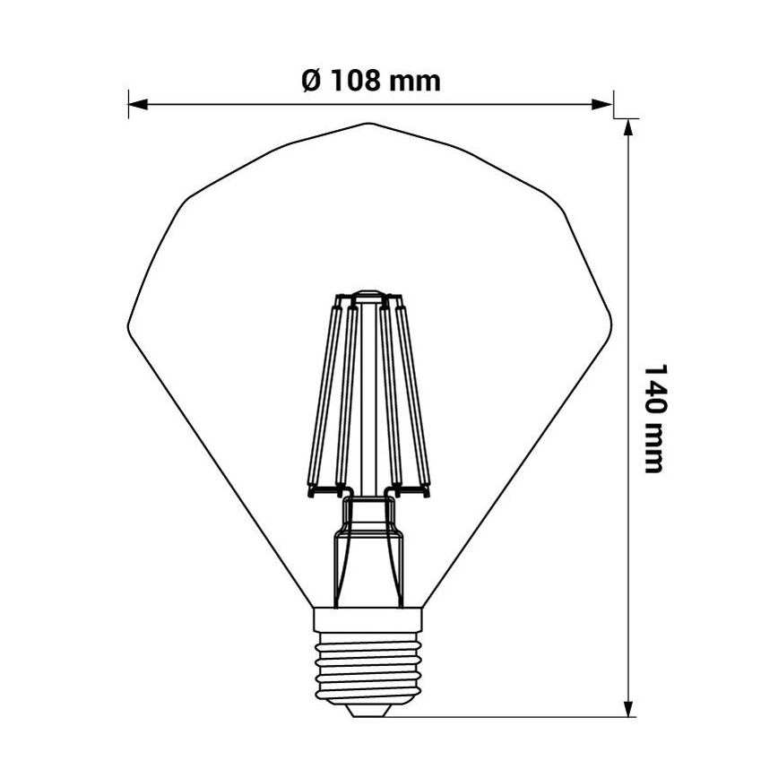 LED-pære CRYSTAL E27/4W/230V 2200K