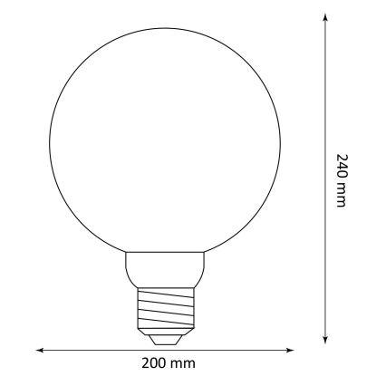 LED-pære DECO VINTAGE G200 E27/4W/230V 1800K