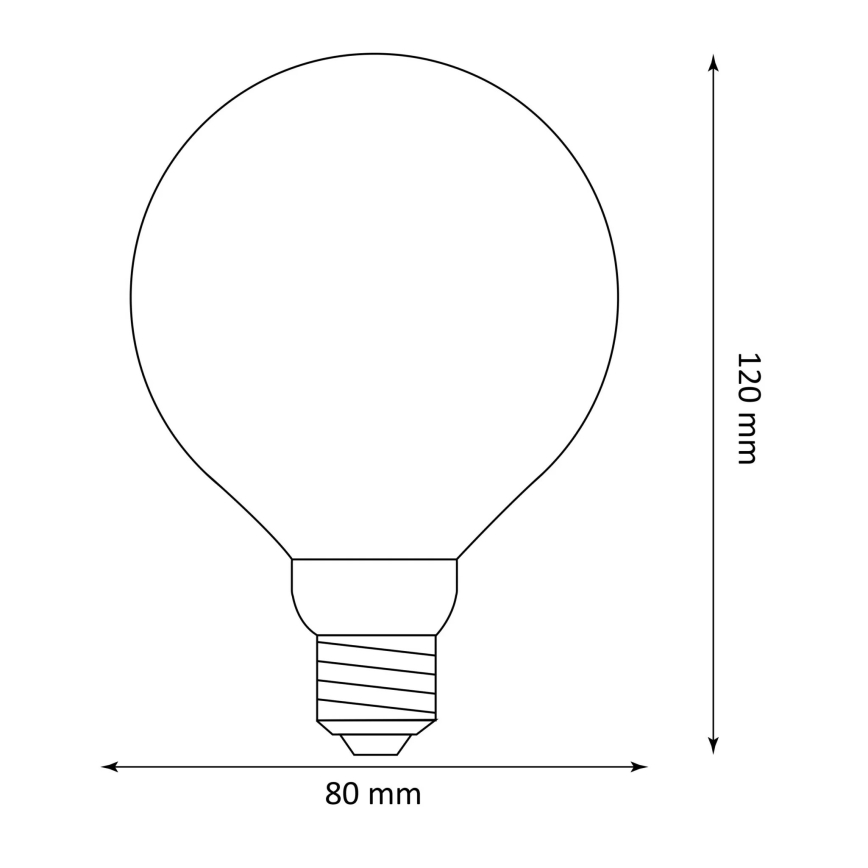 LED-pære DECO VINTAGE G80 E27/4W/230V 1800K