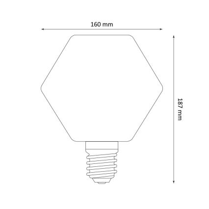 LED-pære DECO VINTAGE LB160 E27/4W/230V 1800K