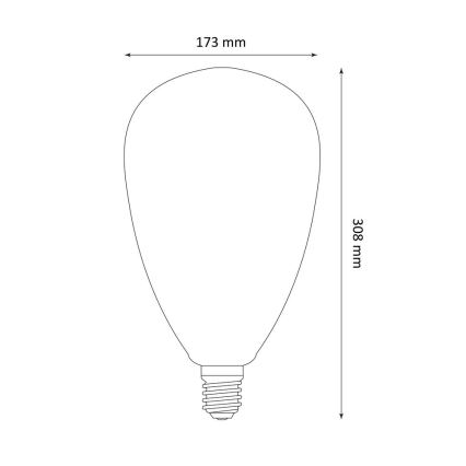 LED-pære DECO VINTAGE S173 E27/4W/230V 1800K