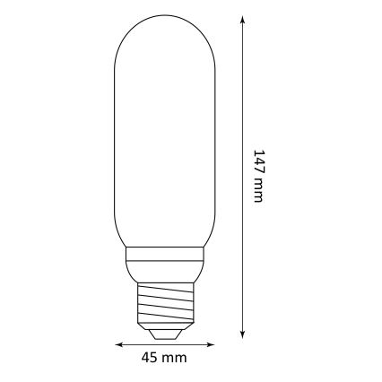 LED-pære DECO VINTAGE T45 E27/4W/230V 1800K