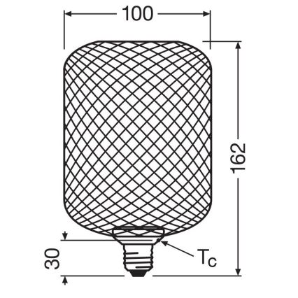 LED-pære DECOR FLAT E27/3,5W/230V 2700K guldfarvet - Osram