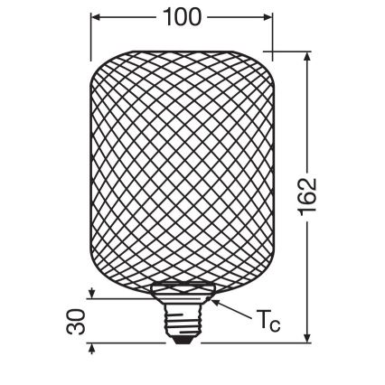 LED-pære DECOR FLAT E27/3,5W/230V 2700K sort - Osram