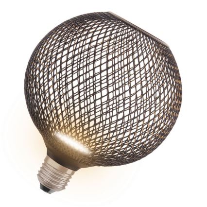 LED-pære DECOR FLAT G125 E27/3,5W/230V 2700K sort - Osram