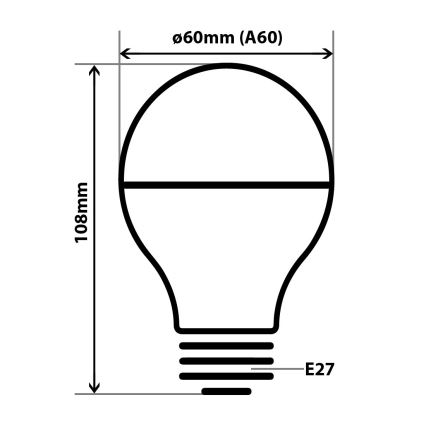 LED-pære DECOR MIRROR A60 E27/8W/230V guldfarvet