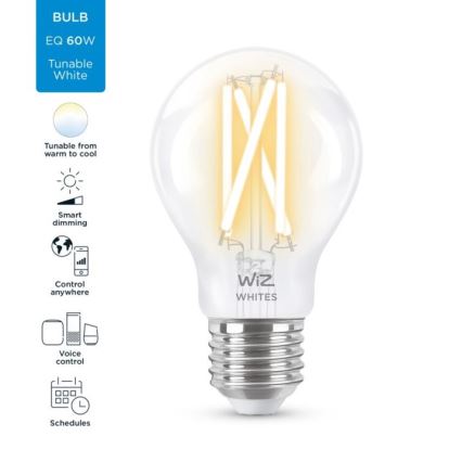 LED-pære dæmpbar FILAMENT A60 E27/6,7W/230V 2700-6500K CRI 90 Wi-Fi - WiZ