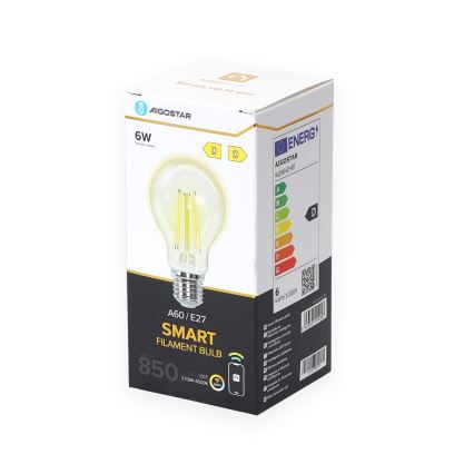 LED-pære dæmpbar A60 E27/6W/230V 2700-6500K Wi-Fi - Aigostar
