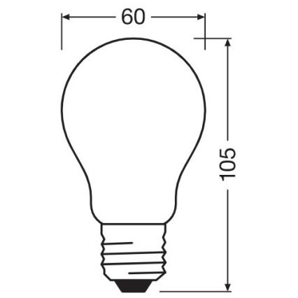 LED-pære dæmpbar A60 E27/7W/230V 2700K - Osram