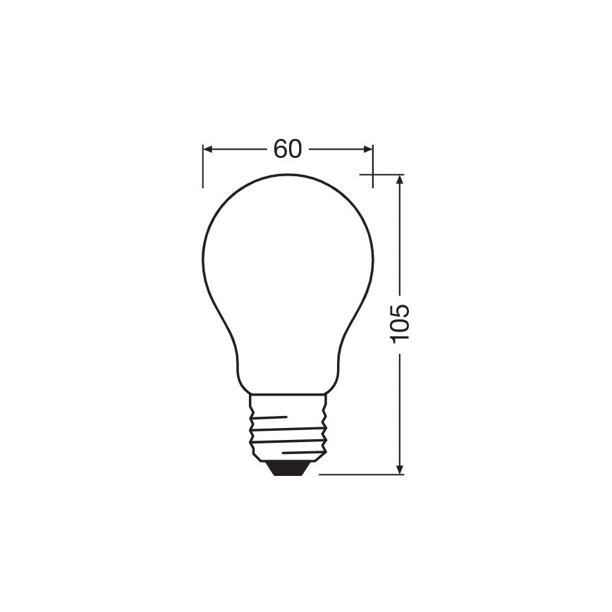 LED-pære dæmpbar A60 E27/7W/230V 2700K - Osram