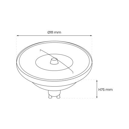 LED-pære dæmpbar AR111 GU10/10,5W/230V 3000K