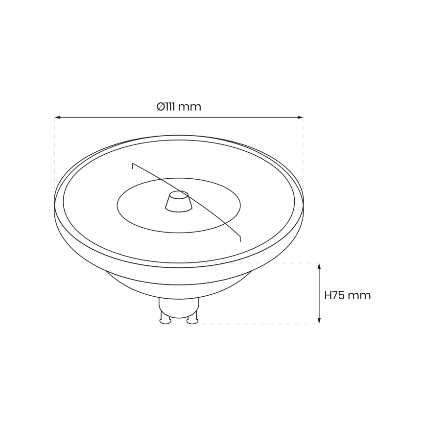LED-pære dæmpbar AR111 GU10/10,5W/230V 4000K