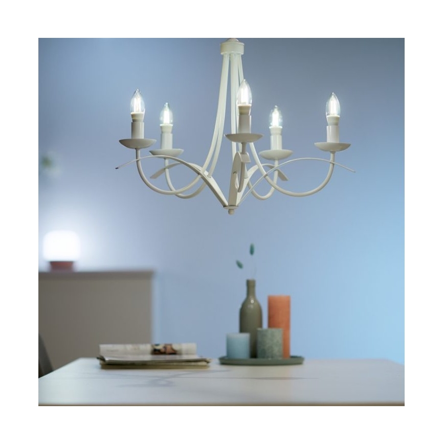 LED-pære dæmpbar FILAMENT C35 E14/4,9W/230V 2700-6500K CRI 90 Wi-Fi - WiZ