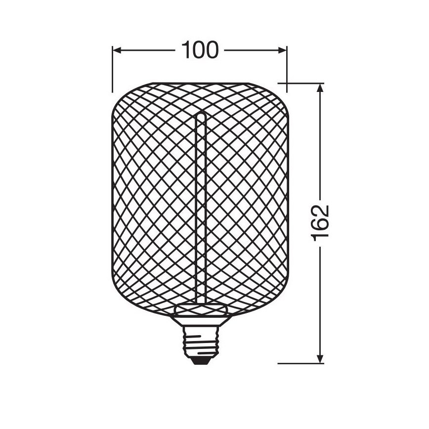 LED-pære dæmpbar DECOR FILAMENT E27/3,5W/230V 1800K sort - Osram