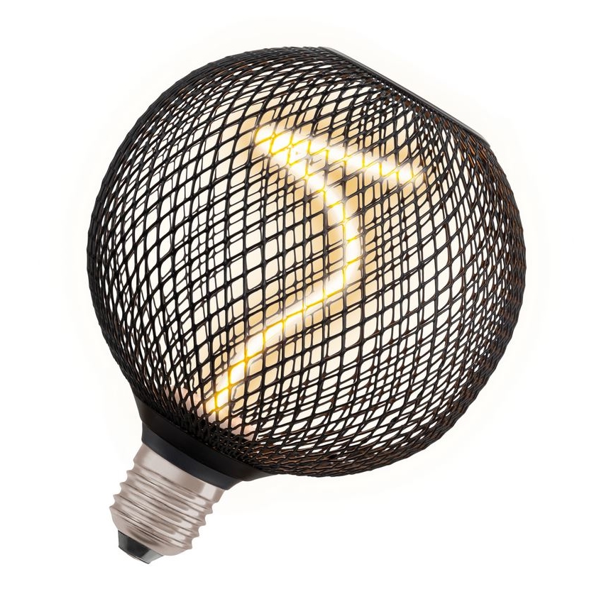 LED-pære dæmpbar DECOR FILAMENT G125 E27/3,5W/230V 1800K sort - Osram