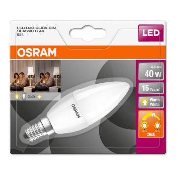 LED-pære dæmpbar DUO CLICK E14/5,5W/230V 2700K - Osram