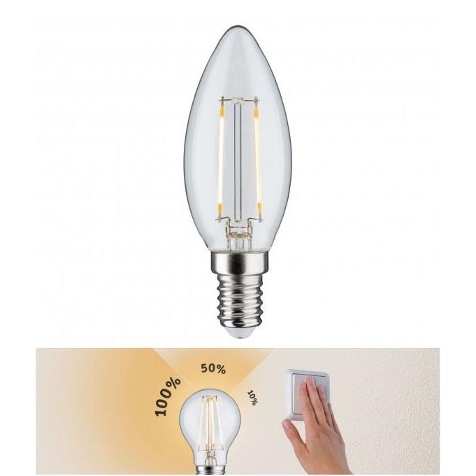 LED-pære dæmpbar E14/2,5W/230V 2700K - Paulmann 28572