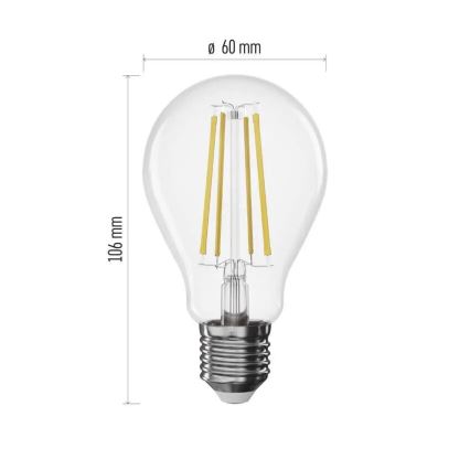 LED-pære dæmpbar FILAMENT A60 E27/7,5W/230V 4000K