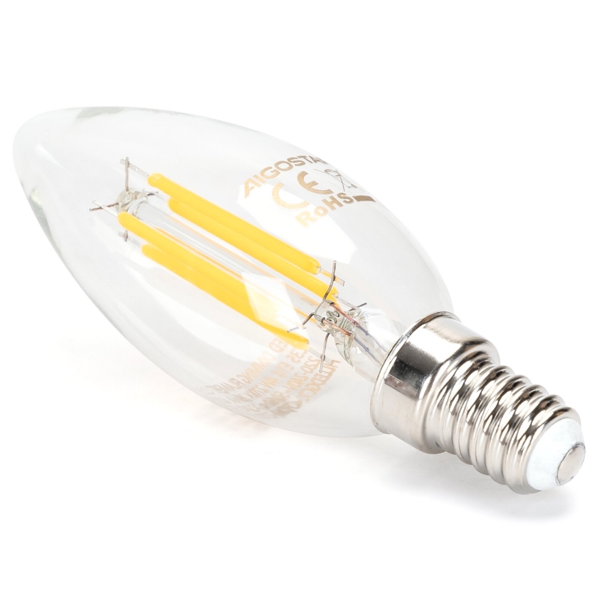 LED-pære dæmpbar FILAMENT C35 E14/4W/230V 2700K - Aigostar