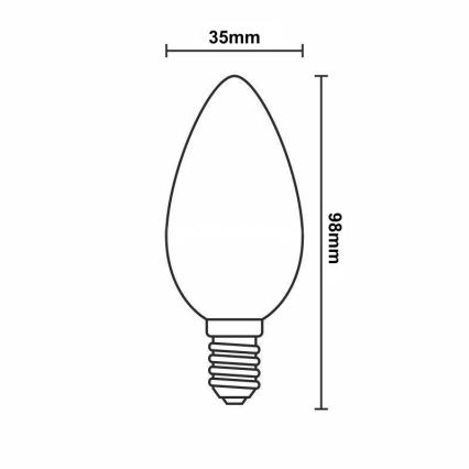 LED-pære dæmpbar FILAMENT C35 E14/6W/230V 3000K