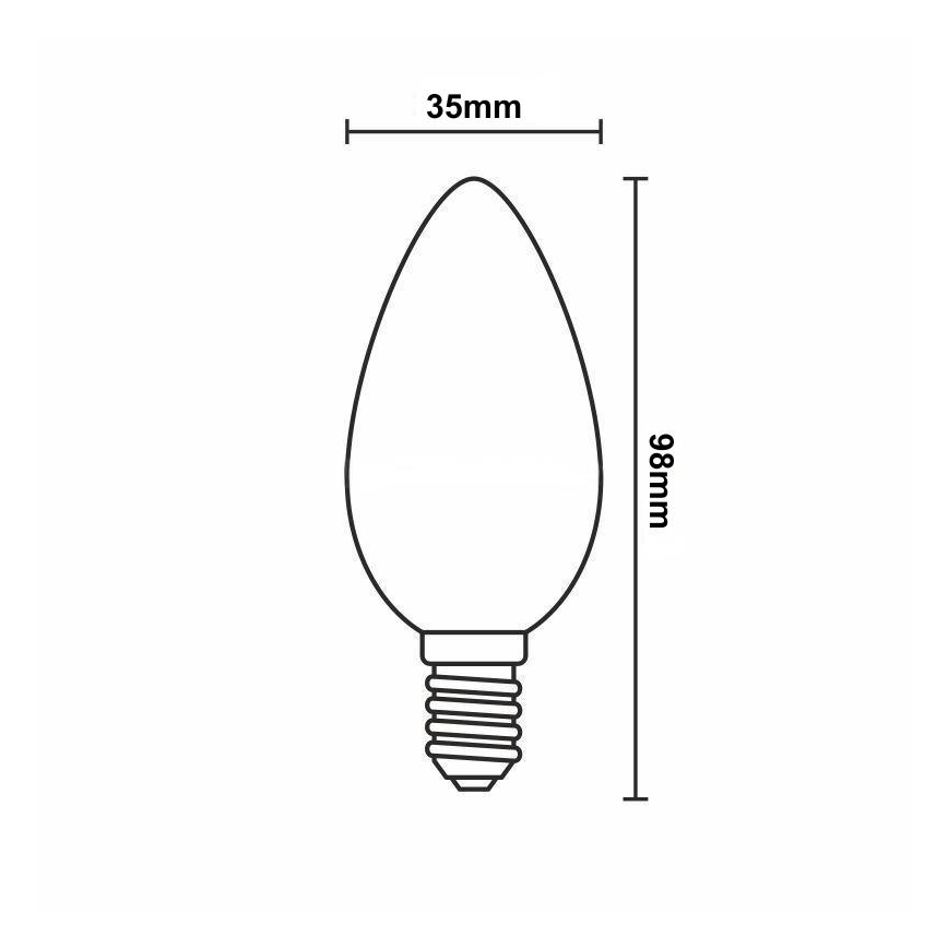 LED-pære dæmpbar FILAMENT C35 E14/6W/230V 3000K