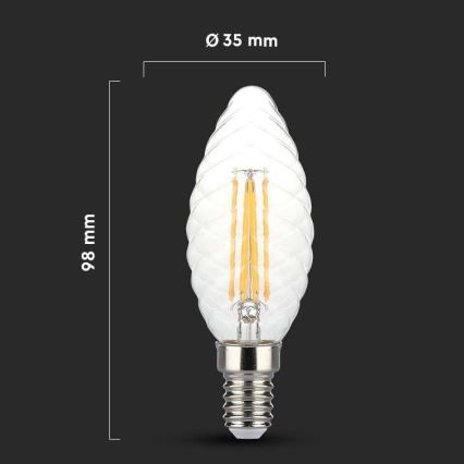 LED-pære dæmpbar FILAMENT E14/4W/230V 3000K