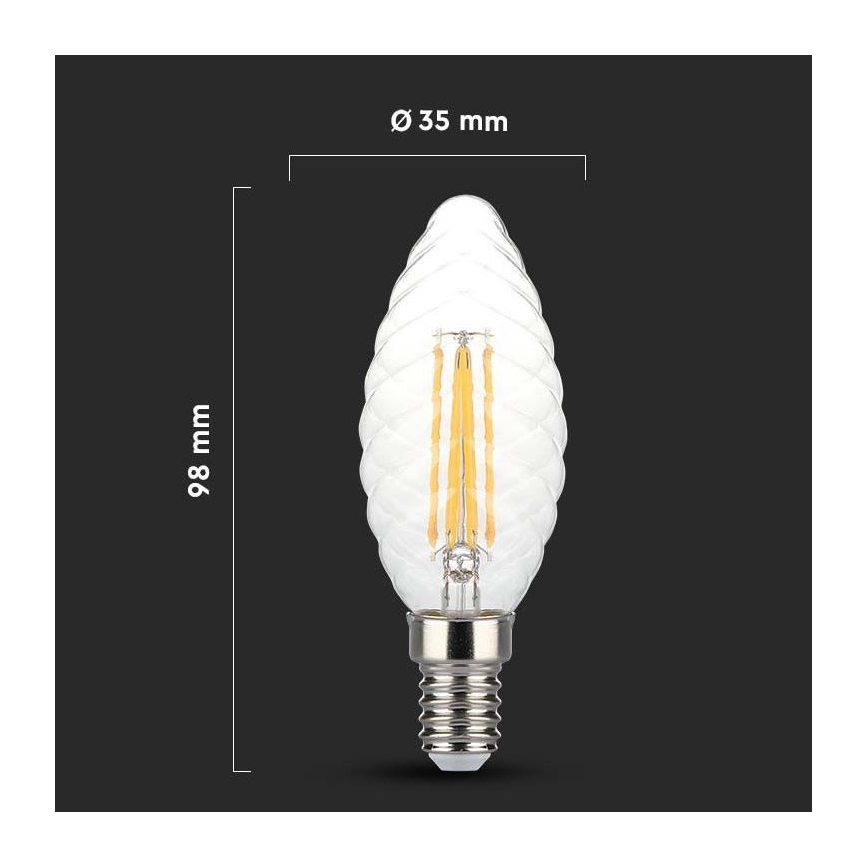 LED-pære dæmpbar FILAMENT E14/4W/230V 3000K