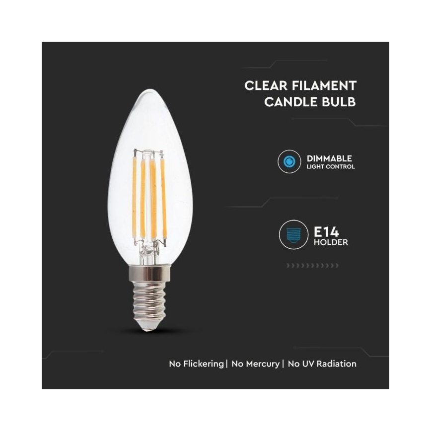LED-pære dæmpbar FILAMENT E14/4W/230V 3000K