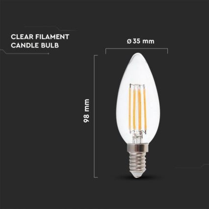 LED-pære dæmpbar FILAMENT E14/4W/230V 3000K