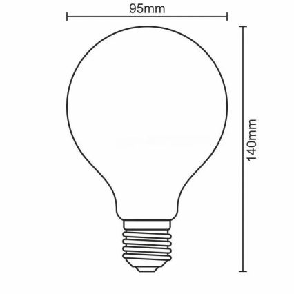 LED-pære dæmpbar FILAMENT G95 E27/11W/230V 4000K