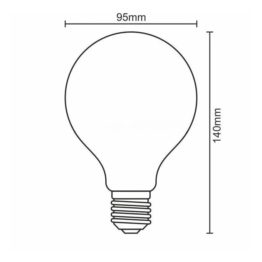 LED-pære dæmpbar FILAMENT G95 E27/11W/230V 4000K