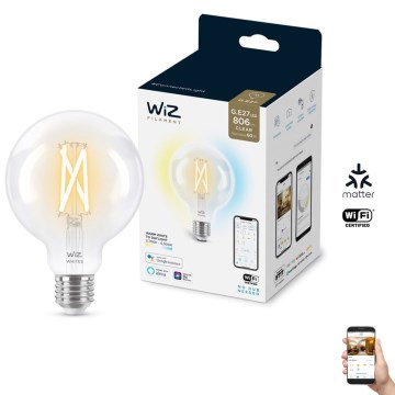 LED-pære dæmpbar FILAMENT G95 E27/6,7W/230V 2700-6500K CRI 90 Wi-Fi - WiZ