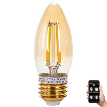 LED-pære dæmpbar FILAMENT MESH Smart C35 E27/4,5W/230V 2700-6500K - Aigostar