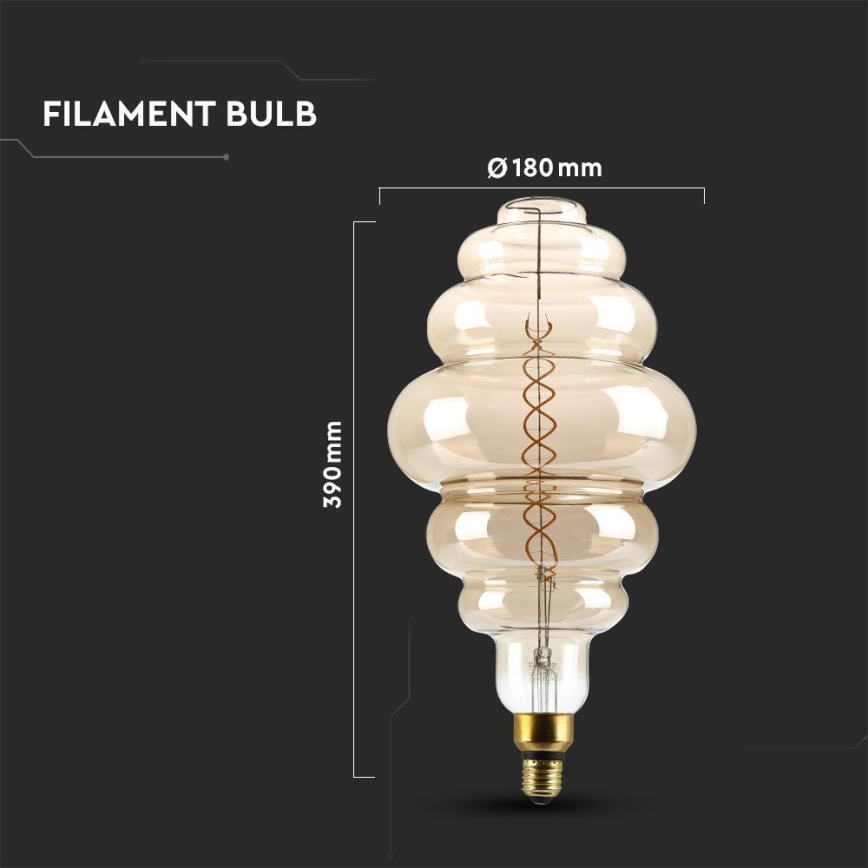 LED-pære dæmpbar FILAMENT S200 E27/8W/230V 1800K