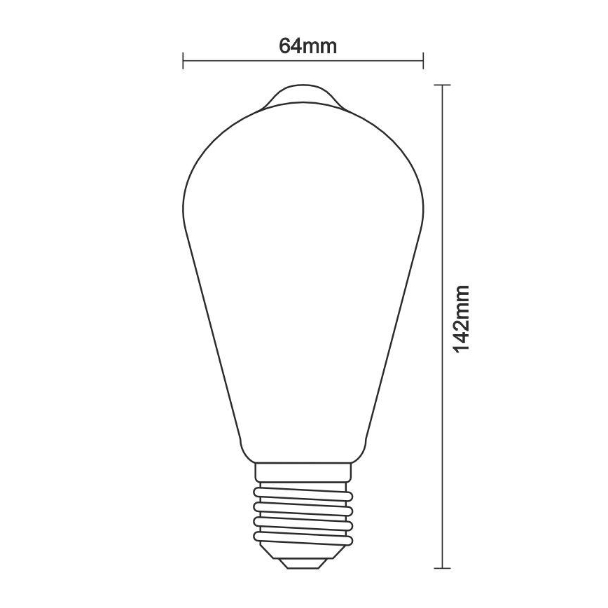 LED-pære dæmpbar FILAMENT ST64 E27/11W/230V 4000K