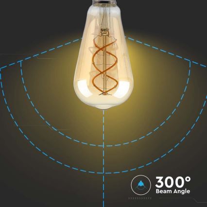 LED-pære dæmpbar FILAMENT ST64 E27/4,8W/230V 1800K