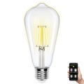 LED-pære dæmpbar FILAMENT ST64 E27/6W/230V 2700-6500K Wi-Fi - Aigostar